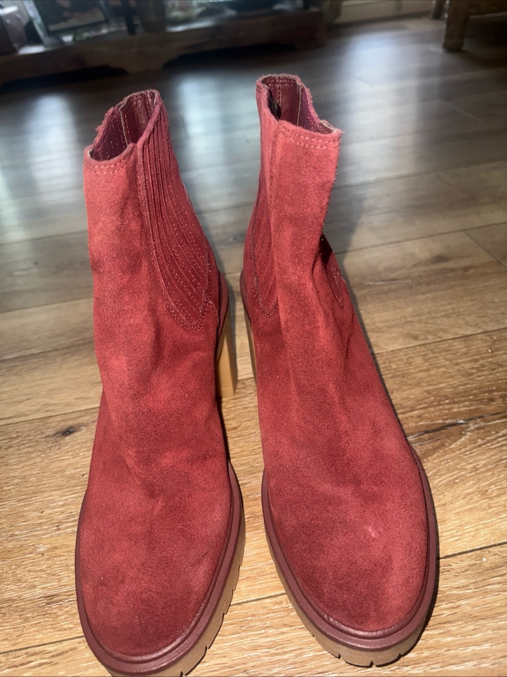 Dolce Vita Waterproof Leather Boots Caster H20 Maroon Size 9 NWOT